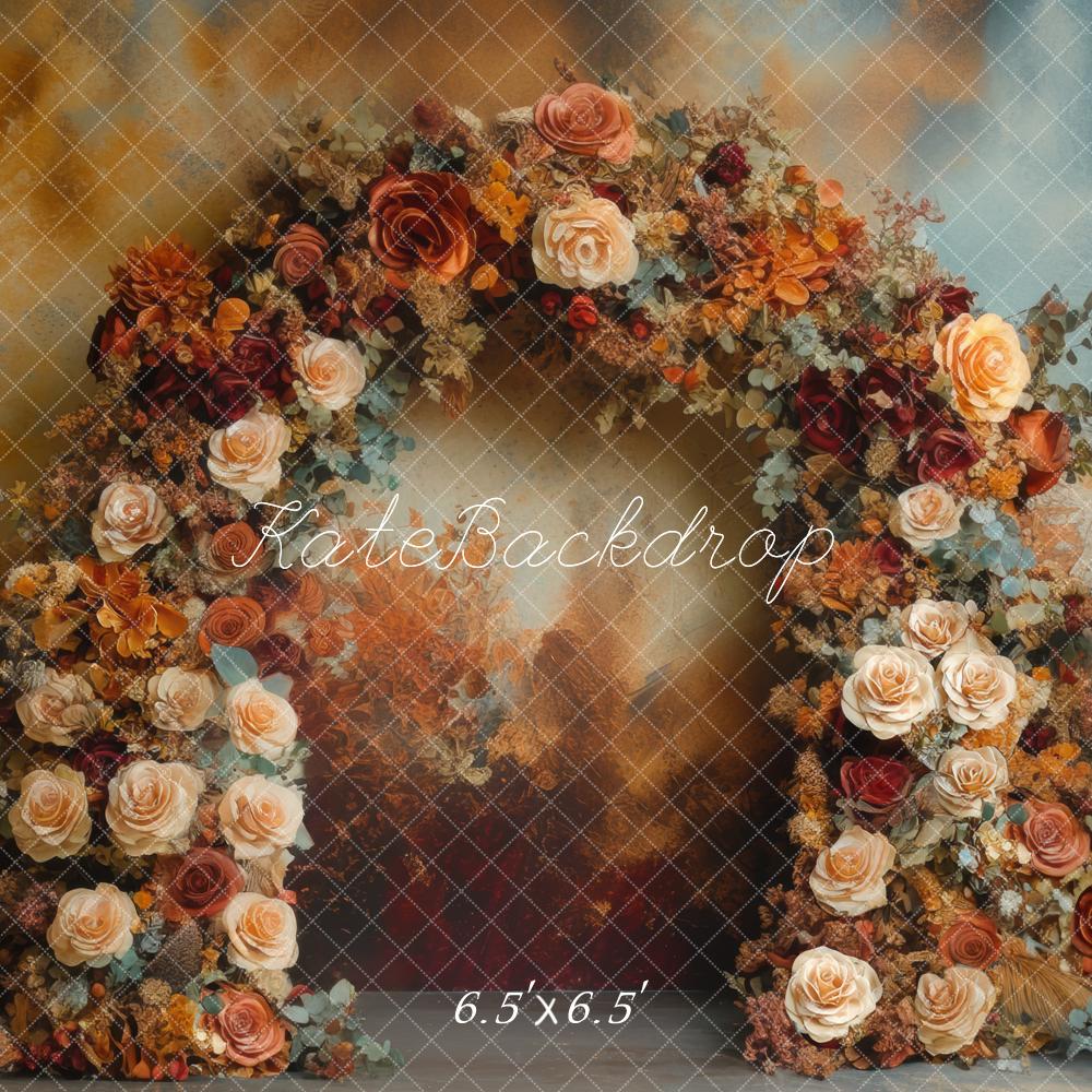 Kate Autumn Flowers Vintage Arch Backdrop Designed by Mini MakeBelieve - Kate Backdrop AU