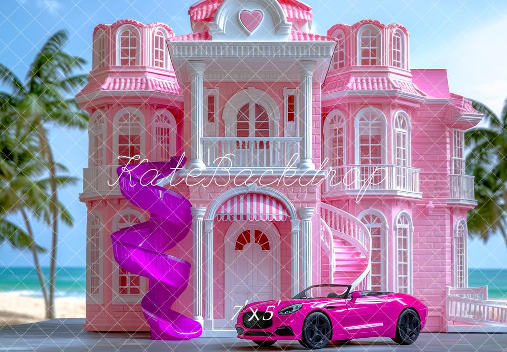 Kate Dream House Plastic Slide Car Backdrop Designed by Mini MakeBelieve - Kate Backdrop AU
