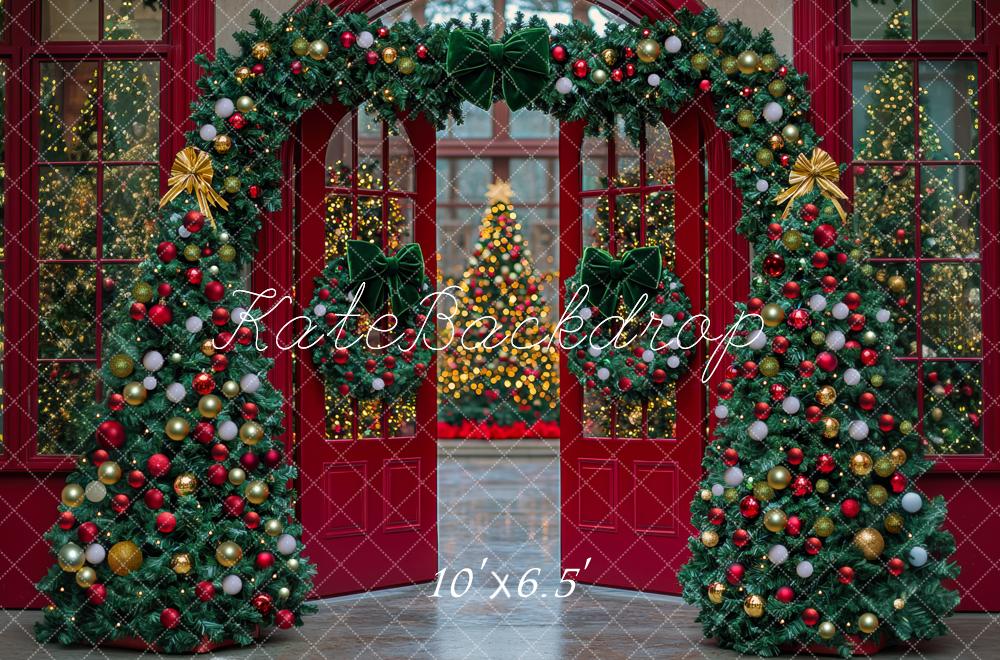 Kate Christmas Open Red Door Backdrop Designed by Mini MakeBelieve - Kate Backdrop AU