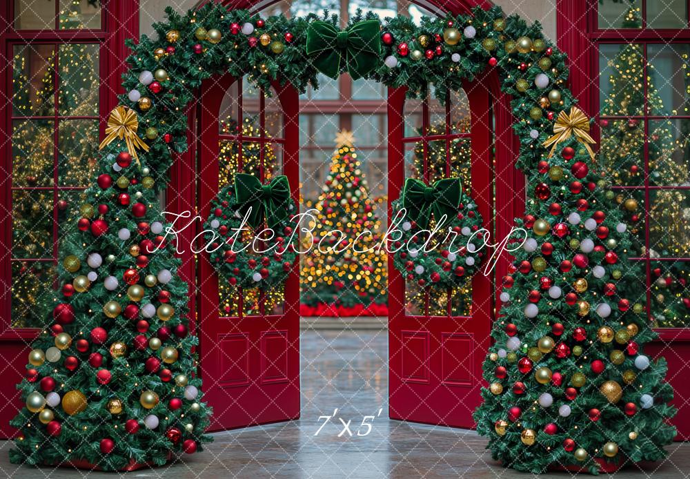 Kate Christmas Open Red Door Backdrop Designed by Mini MakeBelieve - Kate Backdrop AU