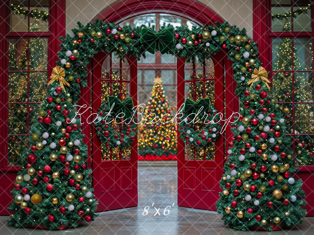 Kate Christmas Open Red Door Backdrop Designed by Mini MakeBelieve - Kate Backdrop AU