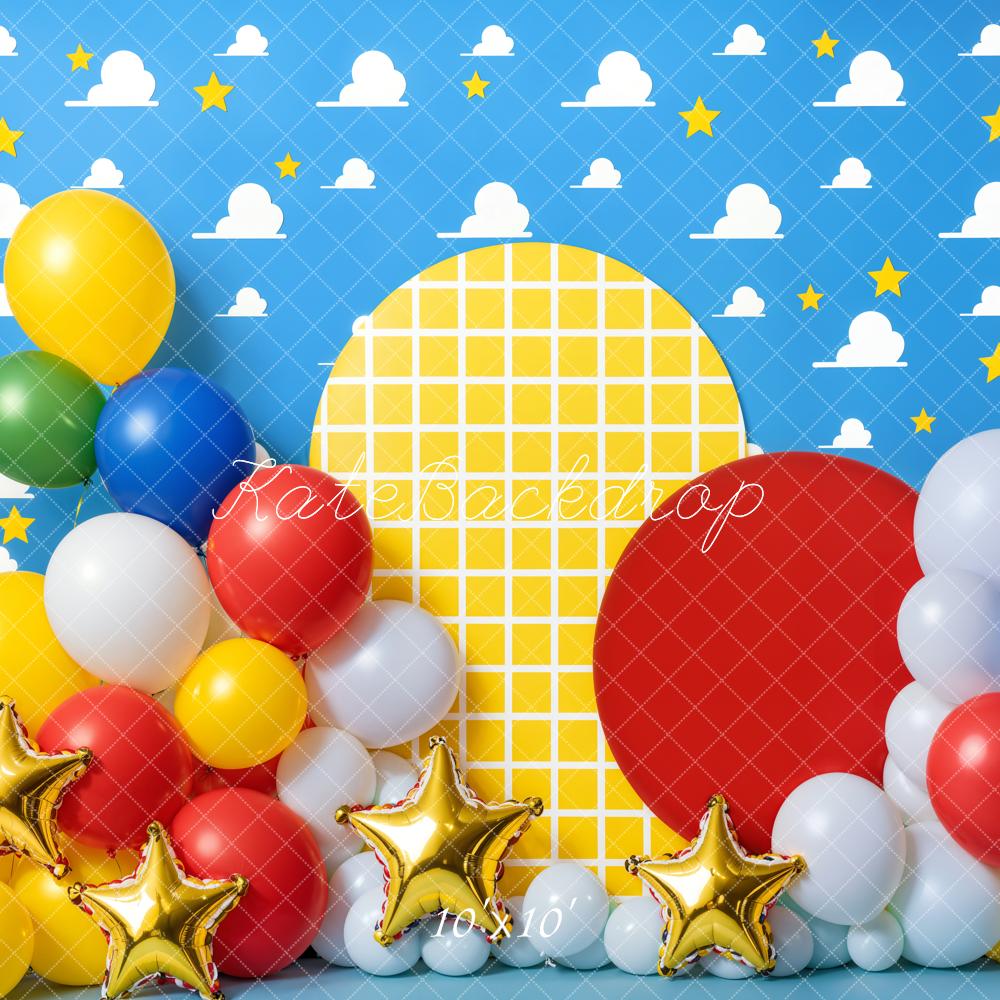 Kate Balloon Birthday Party Backdrop Designed by Emetselch - Kate Backdrop AU