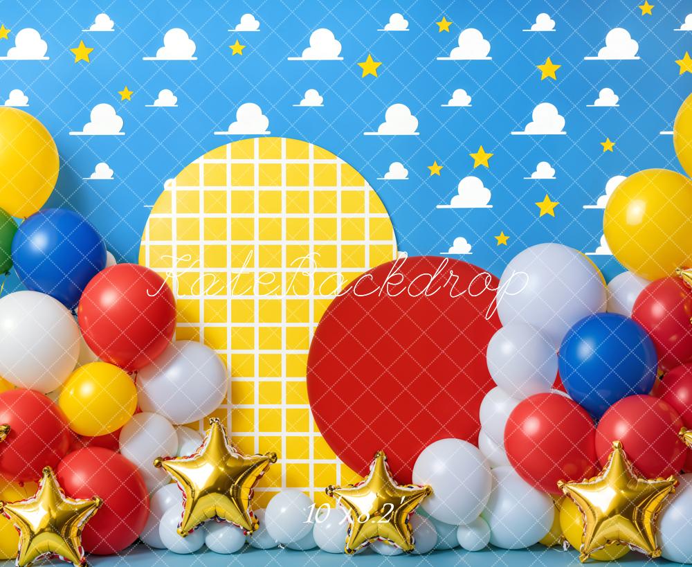 Kate Balloon Birthday Party Backdrop Designed by Emetselch - Kate Backdrop AU