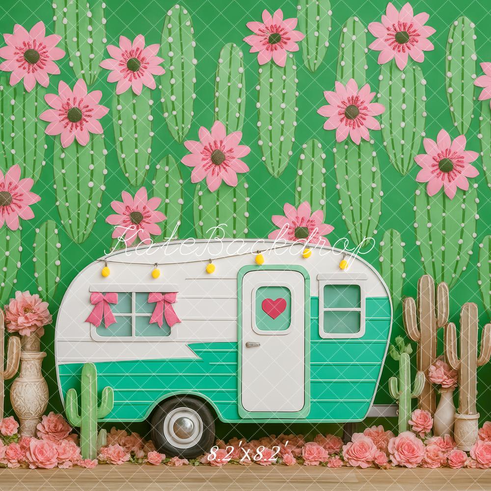 Kate Cactus Camper Desert Adventure Backdrop Designed by Patty Roberts