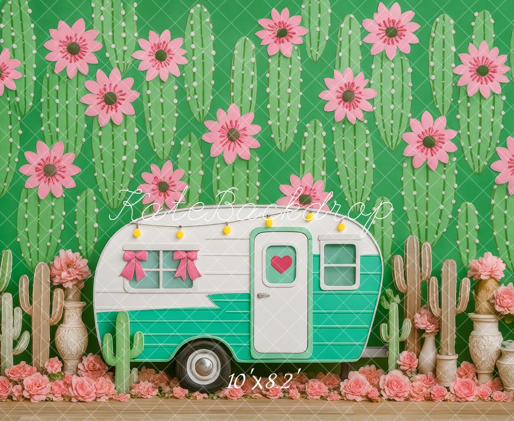 Kate Cactus Camper Desert Adventure Backdrop Designed by Patty Roberts