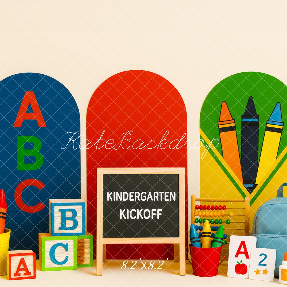 Kate ABC Primary Back To School Backdrop Designed by Patty Roberts - Kate Backdrop AU