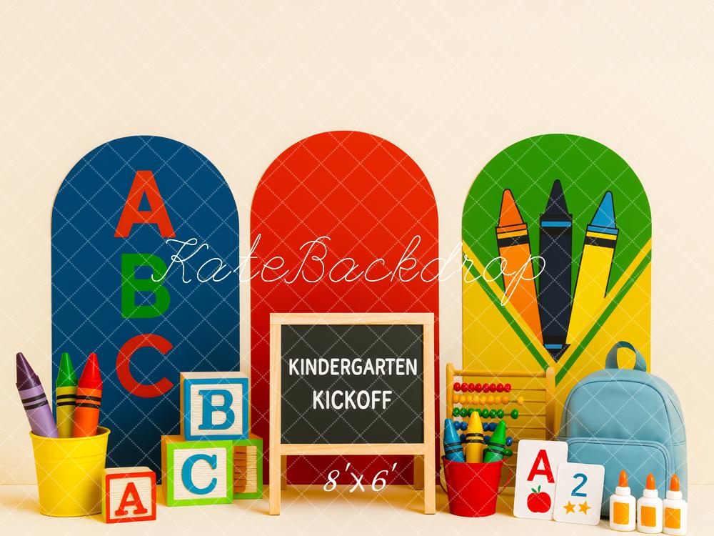 Kate ABC Primary Back To School Backdrop Designed by Patty Roberts - Kate Backdrop AU