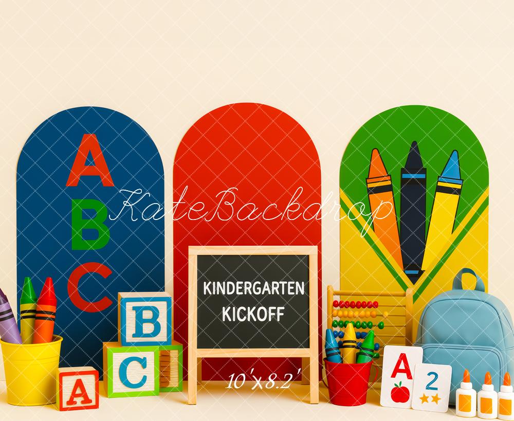 Kate ABC Primary Back To School Backdrop Designed by Patty Roberts - Kate Backdrop AU