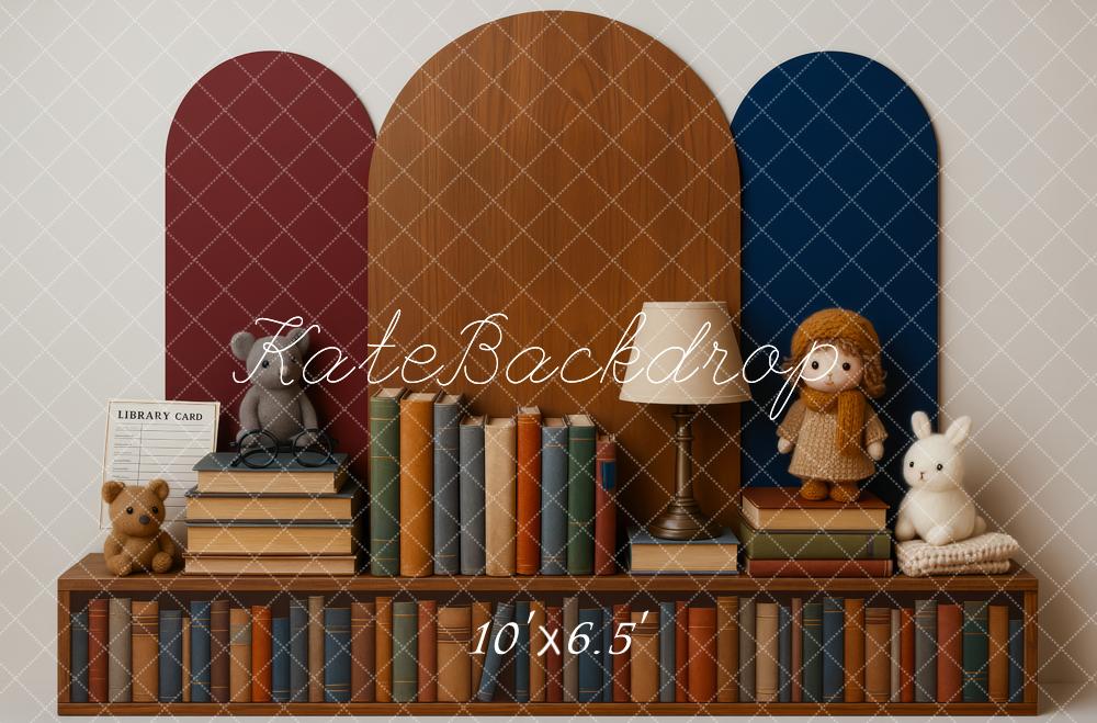 Kate Bookworm Club Smash Cake Backdrop Designed by Patty Roberts - Kate Backdrop AU