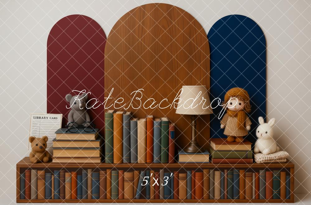Kate Bookworm Club Smash Cake Backdrop Designed by Patty Roberts - Kate Backdrop AU