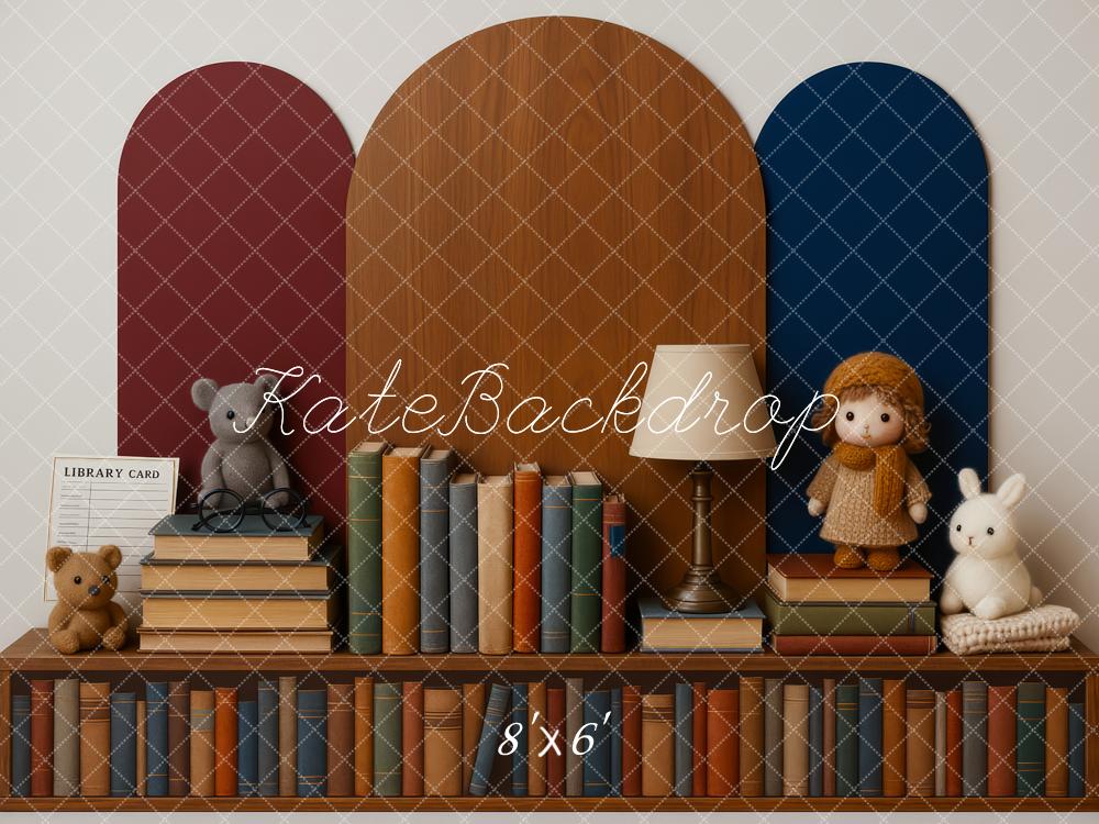 Kate Bookworm Club Smash Cake Backdrop Designed by Patty Roberts - Kate Backdrop AU