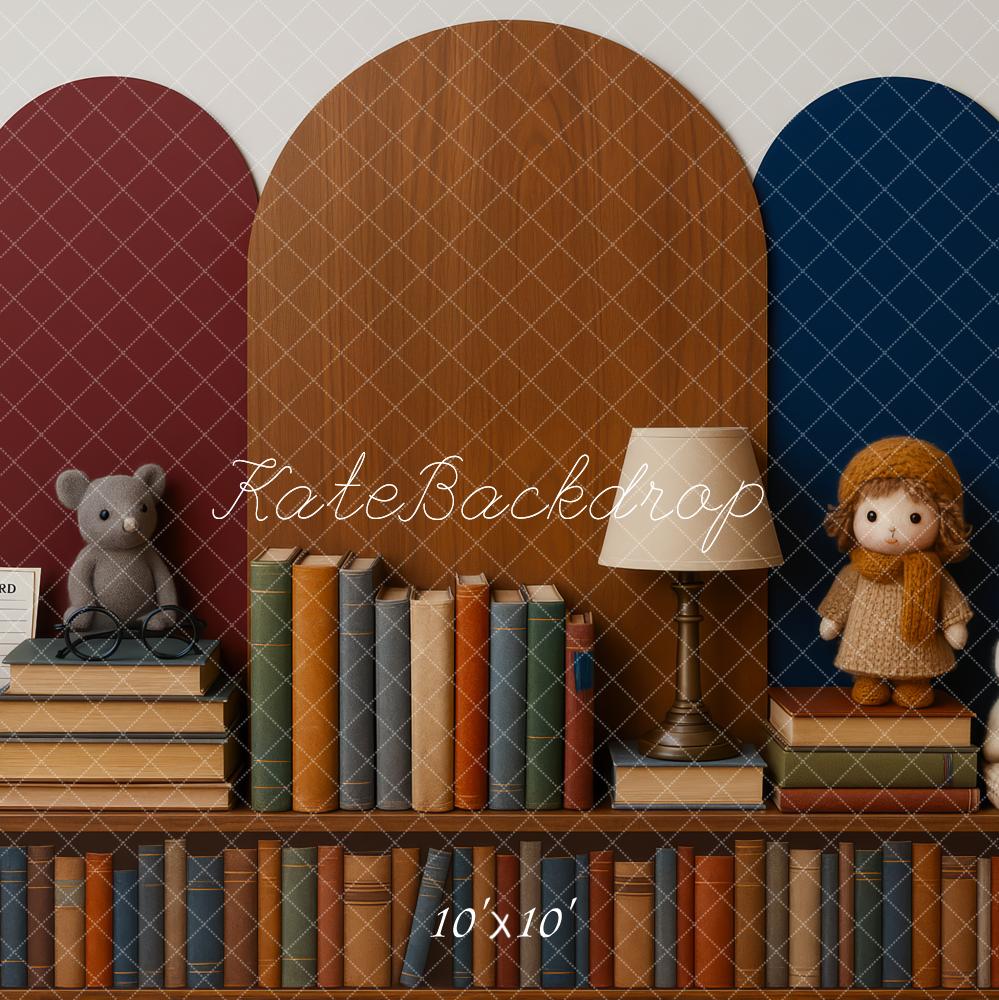 Kate Bookworm Club Smash Cake Backdrop Designed by Patty Roberts - Kate Backdrop AU