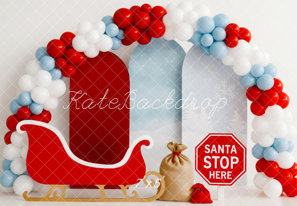 Kate Christmas Santa's Sleigh Backdrop Designed by Patty Roberts - Kate Backdrop AU