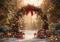 Kate Christmas Forest Snow Arch Backdrop Designed by Emetselch