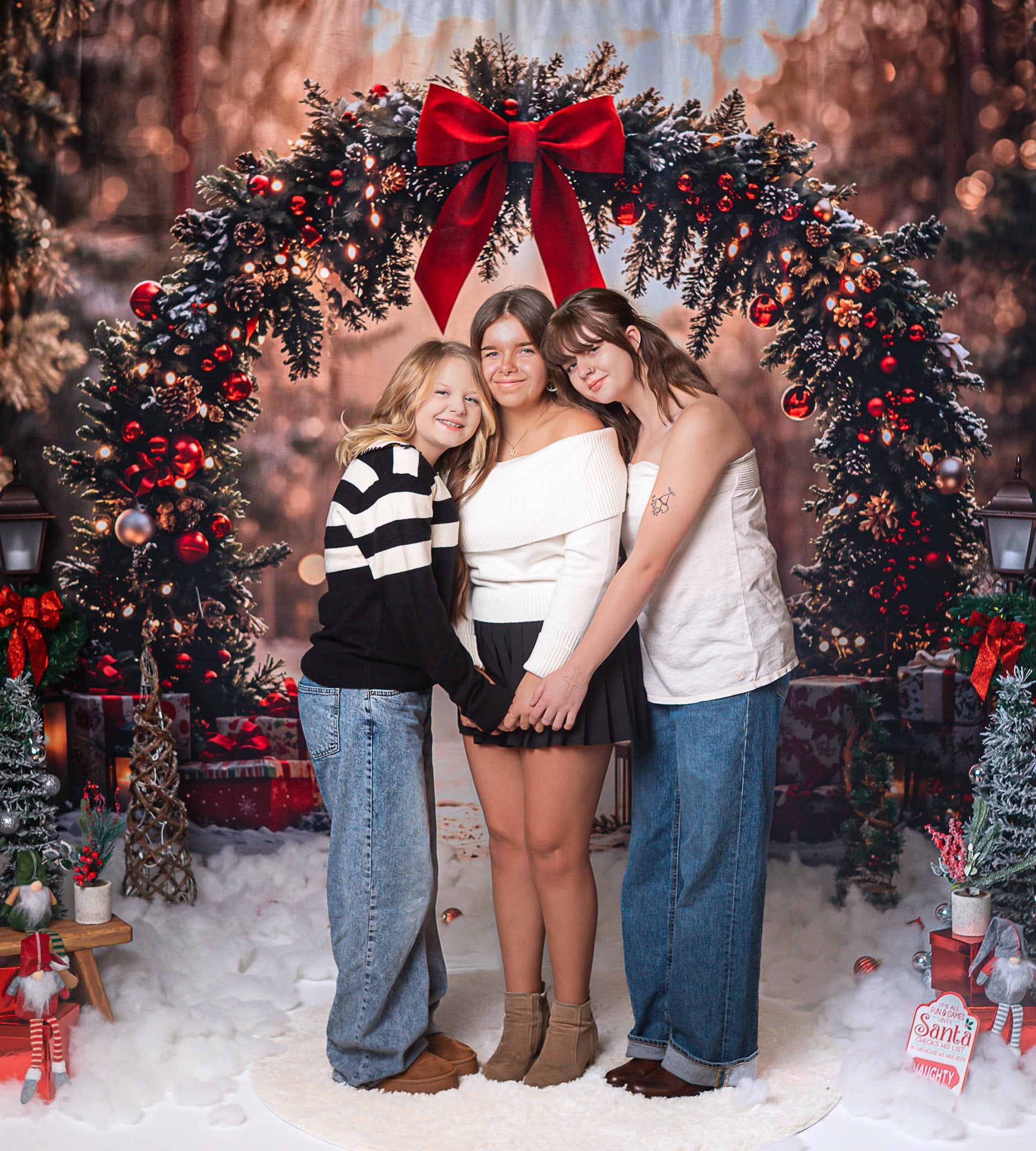 Kate Christmas Forest Snow Arch Backdrop Designed by Emetselch