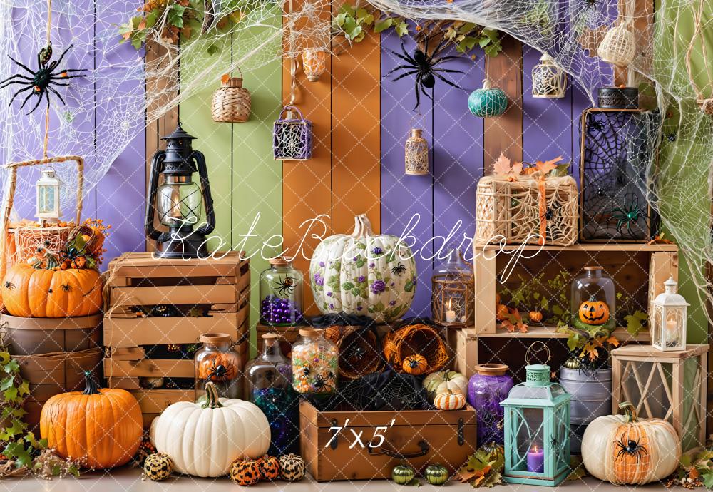 Kate Spider Web Halloween Backdrop Designed by Emetselch - Kate Backdrop AU