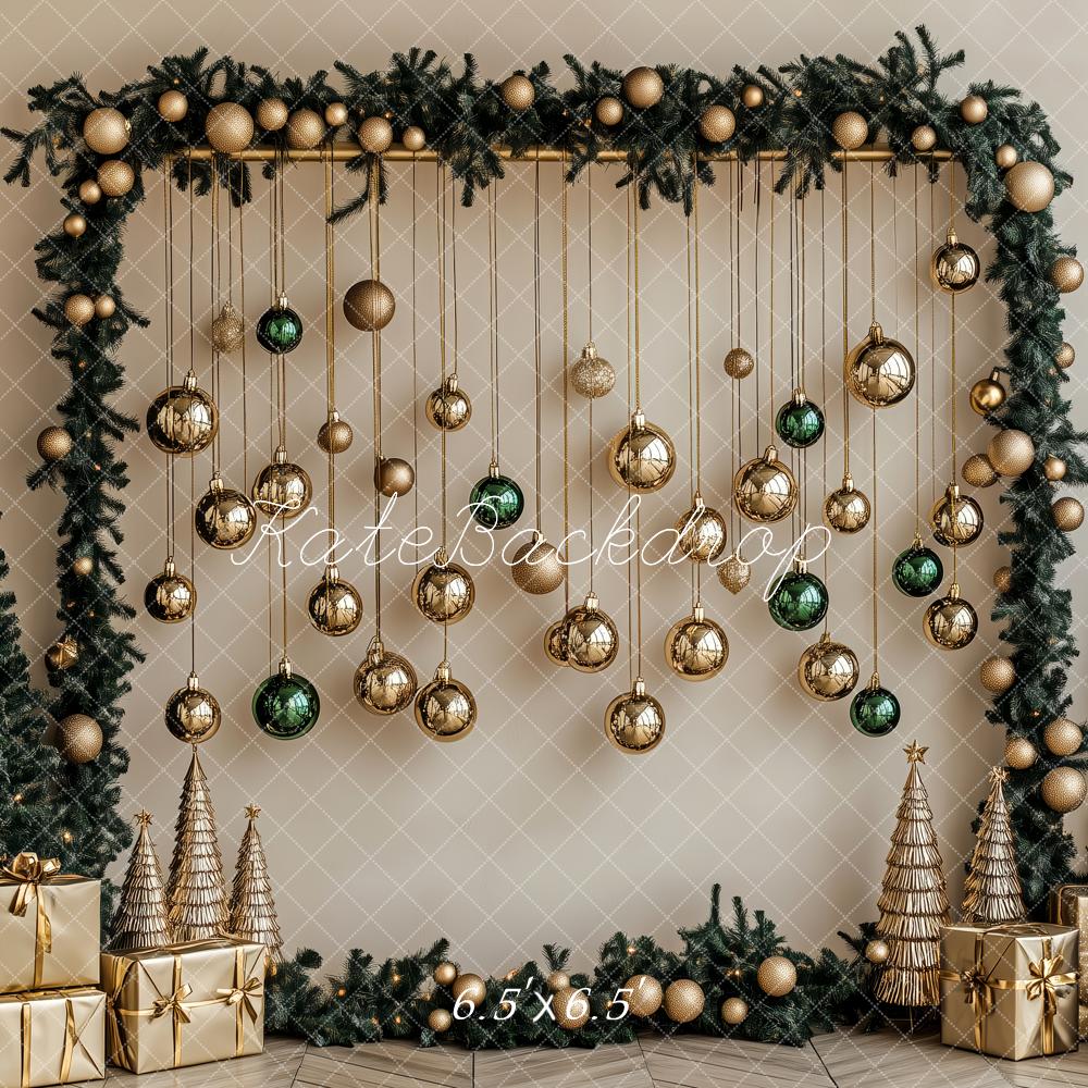 Kate Gold Bauble Christmas Backdrop Designed by Patty Roberts - Kate Backdrop AU