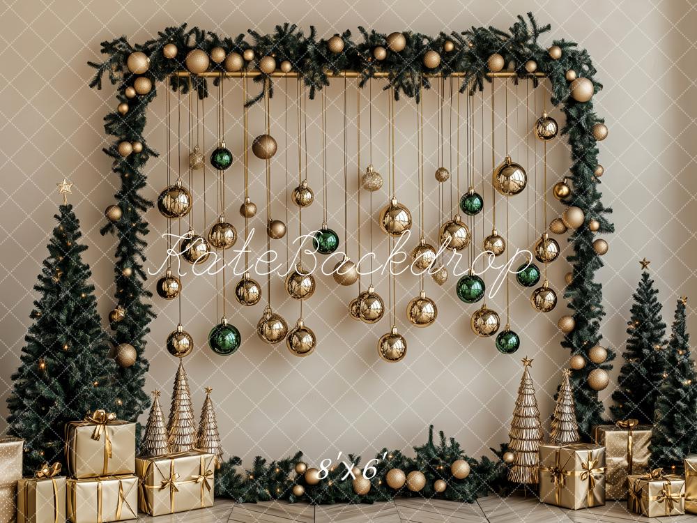 Kate Gold Bauble Christmas Backdrop Designed by Patty Roberts - Kate Backdrop AU