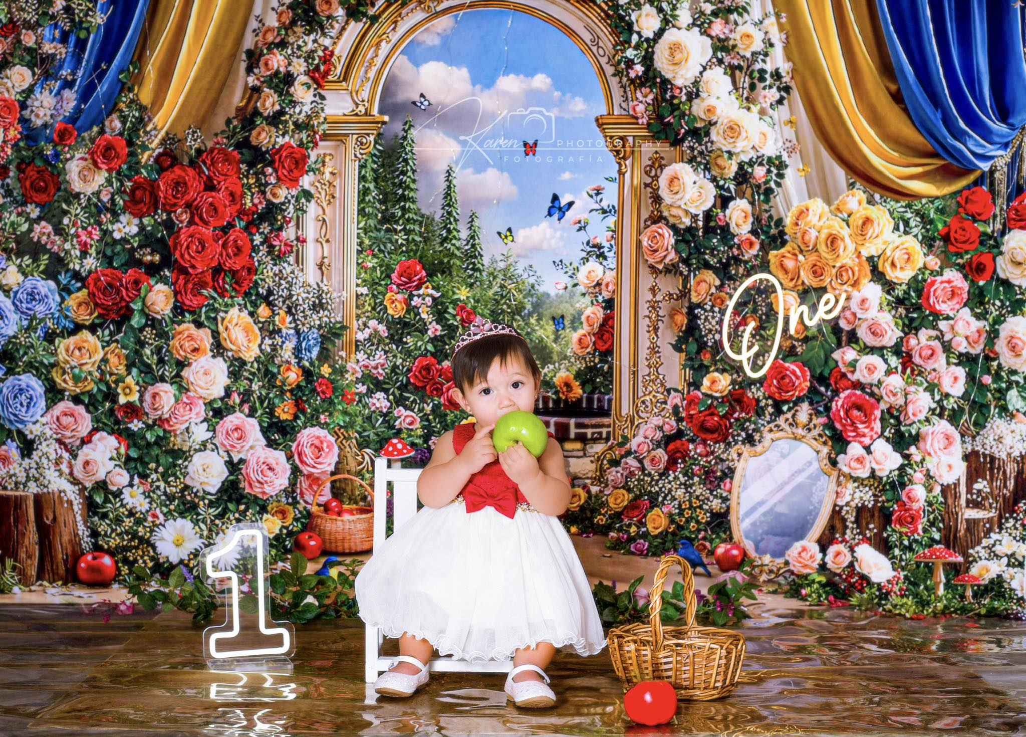 Kate Flower Arch Garden Spring Drapes Backdrop Designed by Chain