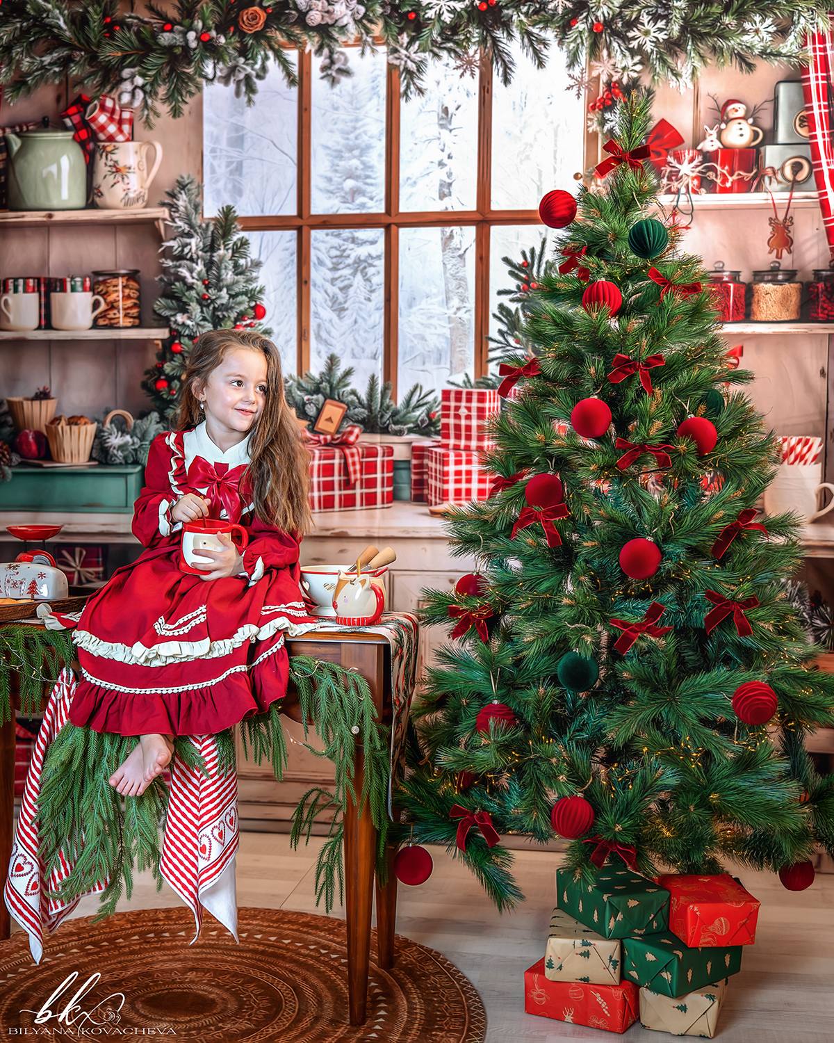 Kate Christmas Kitchen Backdrop Designed by Emetselch
