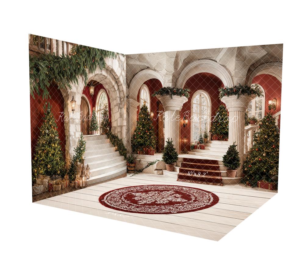 Kate Christmas Tree Stone Arch Staircase Room Set