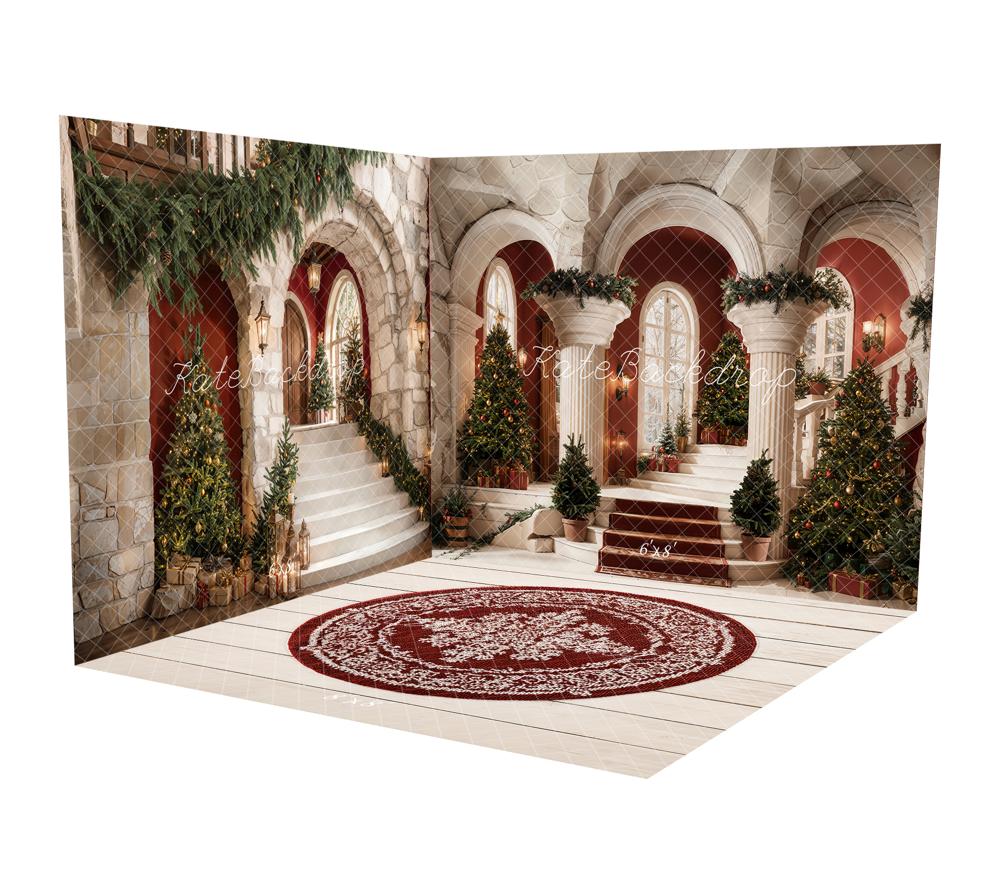 Kate Christmas Tree Stone Arch Staircase Room Set