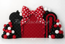 Kate Red Bow Birthday Party Backdrop Designed by Ashley Paul