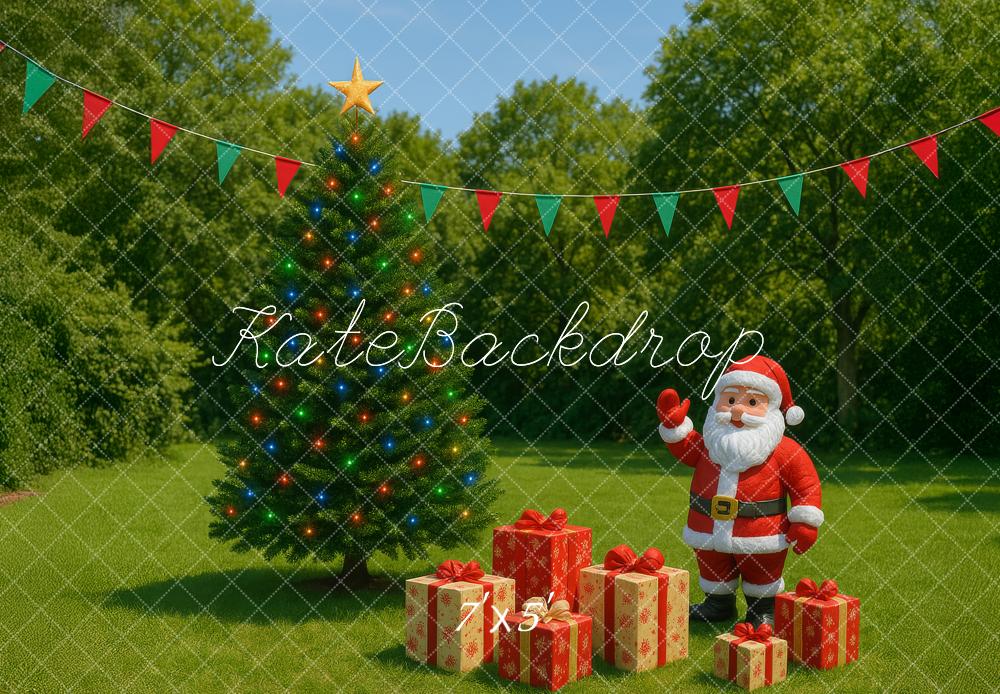 Kate Backyard Santa Backdrop Designed by Megan Leigh Photography - Kate Backdrop AU