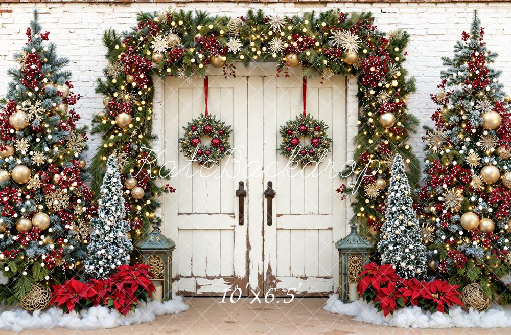 Kate Christmas Tree Retro Door Backdrop Designed by Emetselch - Kate Backdrop AU