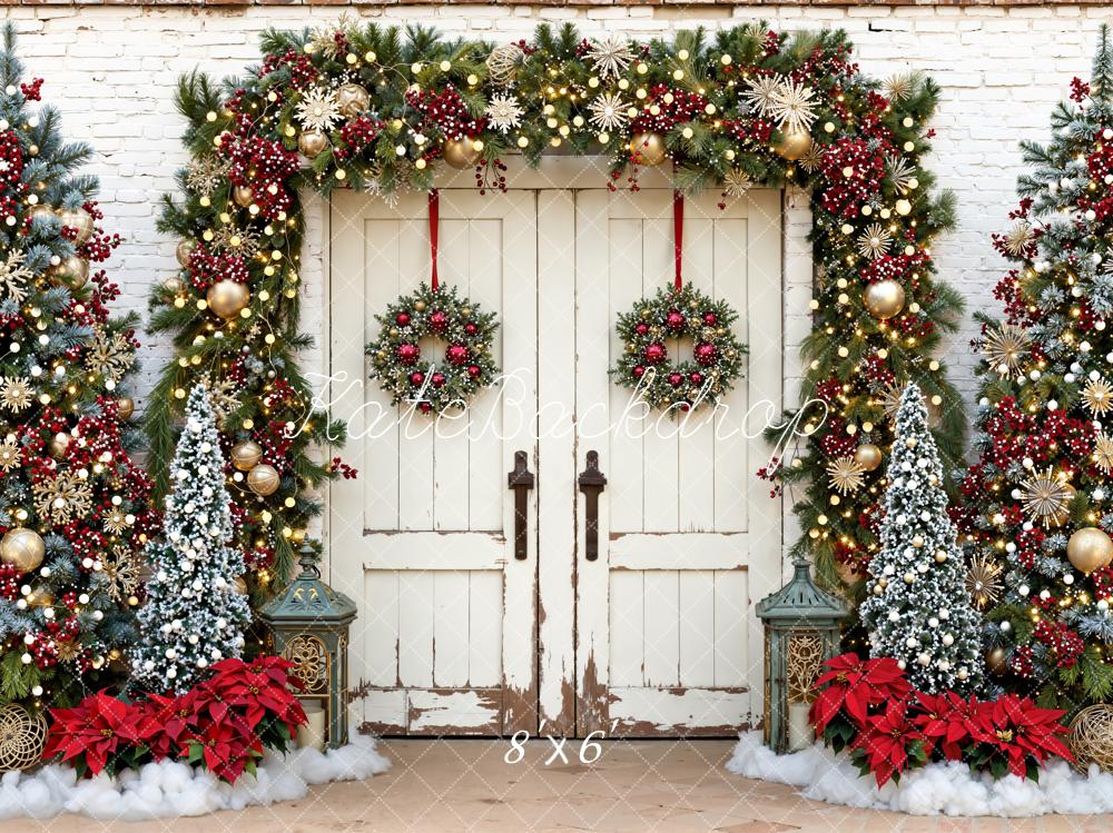 Kate Christmas Tree Retro Door Backdrop Designed by Emetselch - Kate Backdrop AU