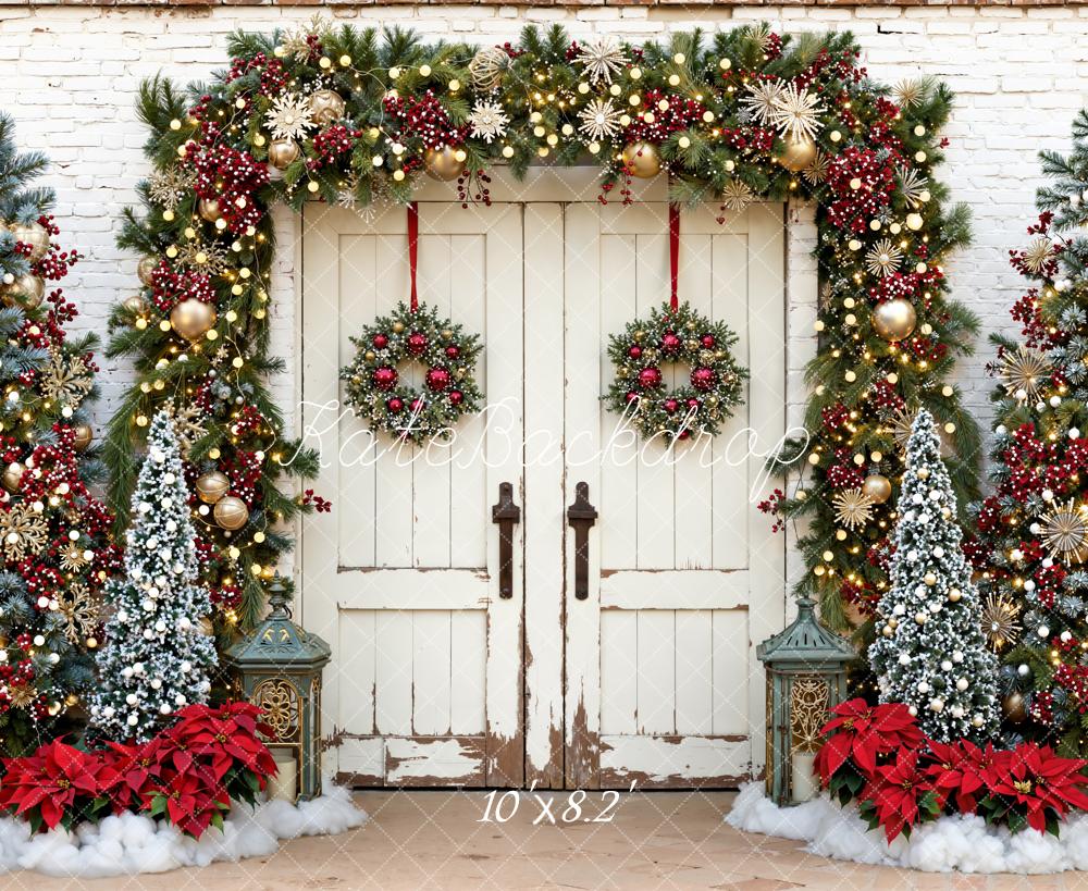 Kate Christmas Tree Retro Door Backdrop Designed by Emetselch - Kate Backdrop AU