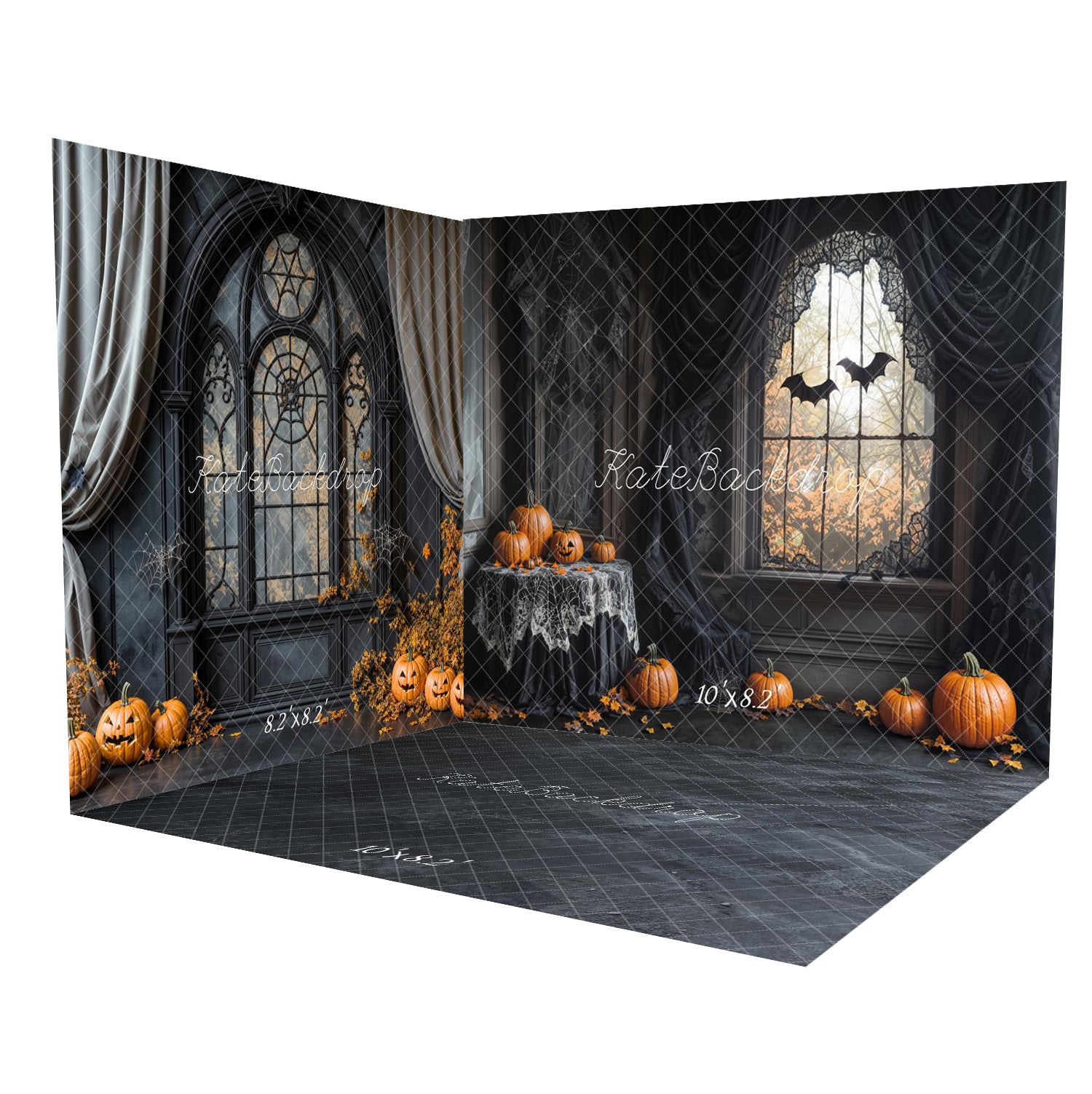 Kate Dark Halloween Pumpkin House Room Set