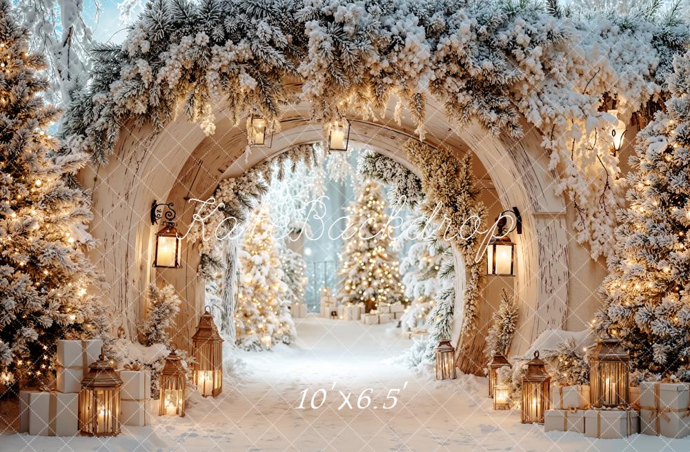 Lightning Deals-C1 Kate Christmas Arch Winter Snow Light Backdrop Designed by Emetselch