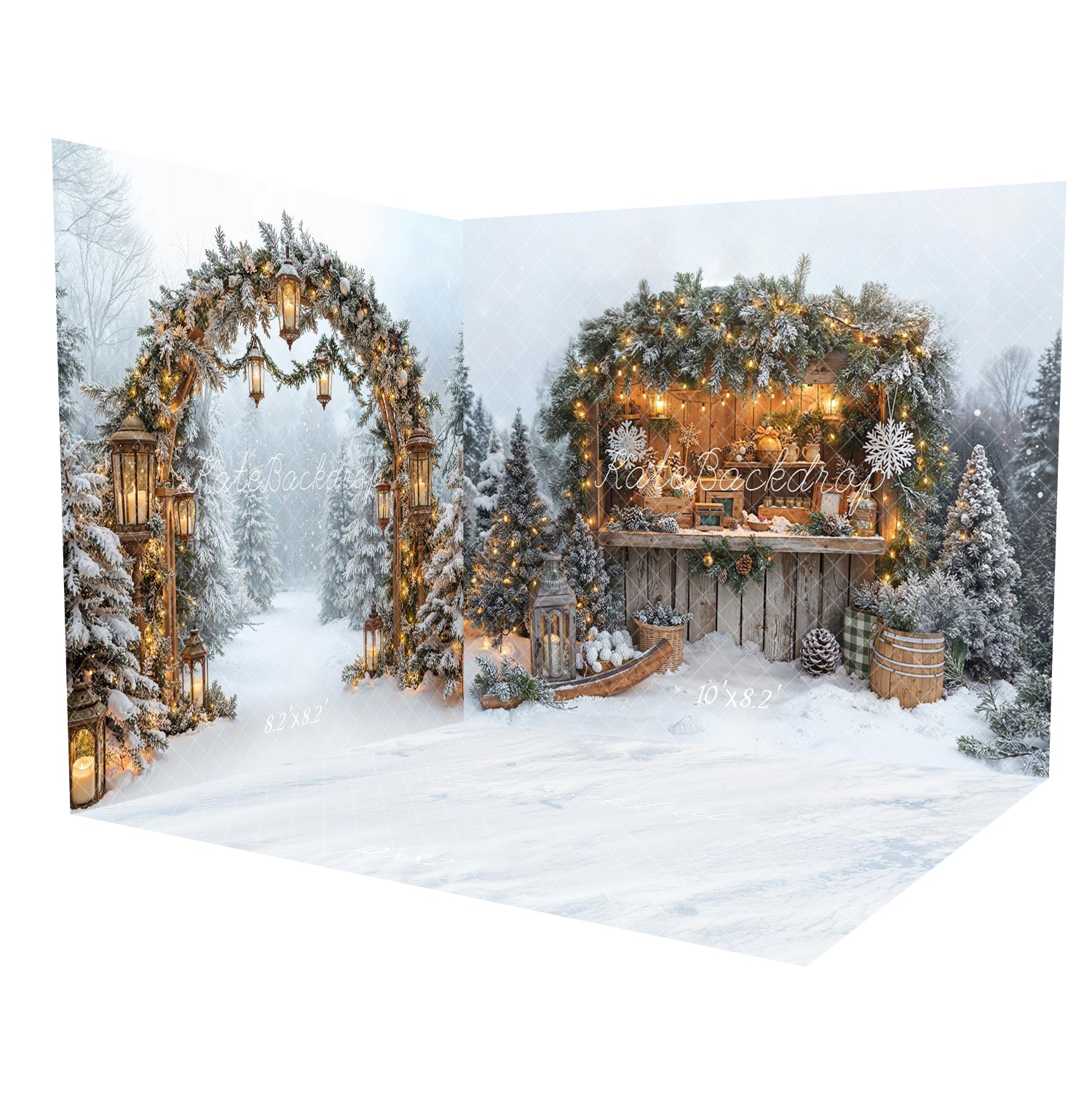 Kate Winter Snow Christmas Forest Arch Room Set