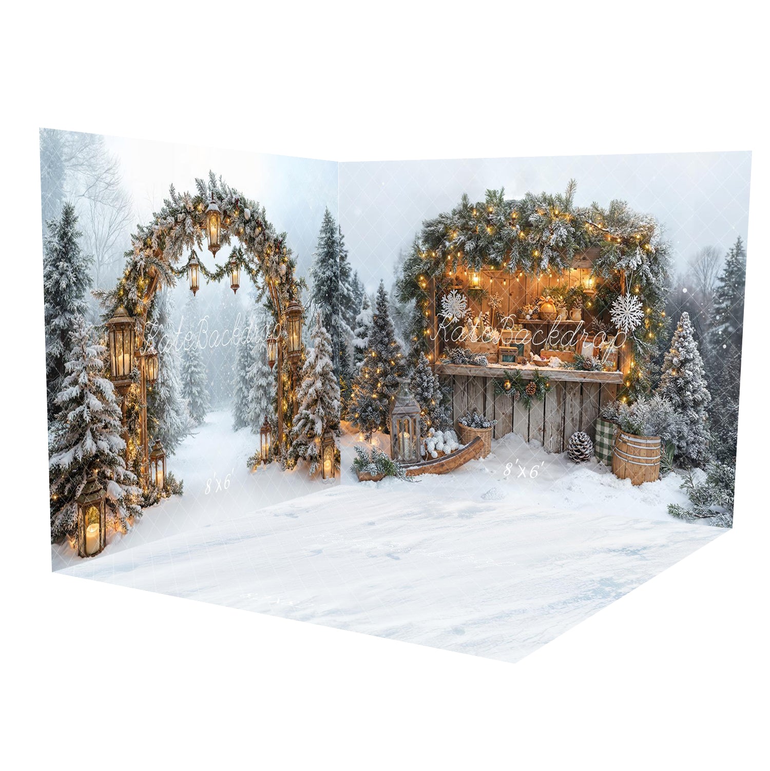 Kate Winter Snow Christmas Forest Arch Room Set