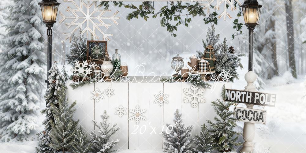 Kate Winter Hot Cocoa Bar Backdrop Designed by Chain - Kate Backdrop AU