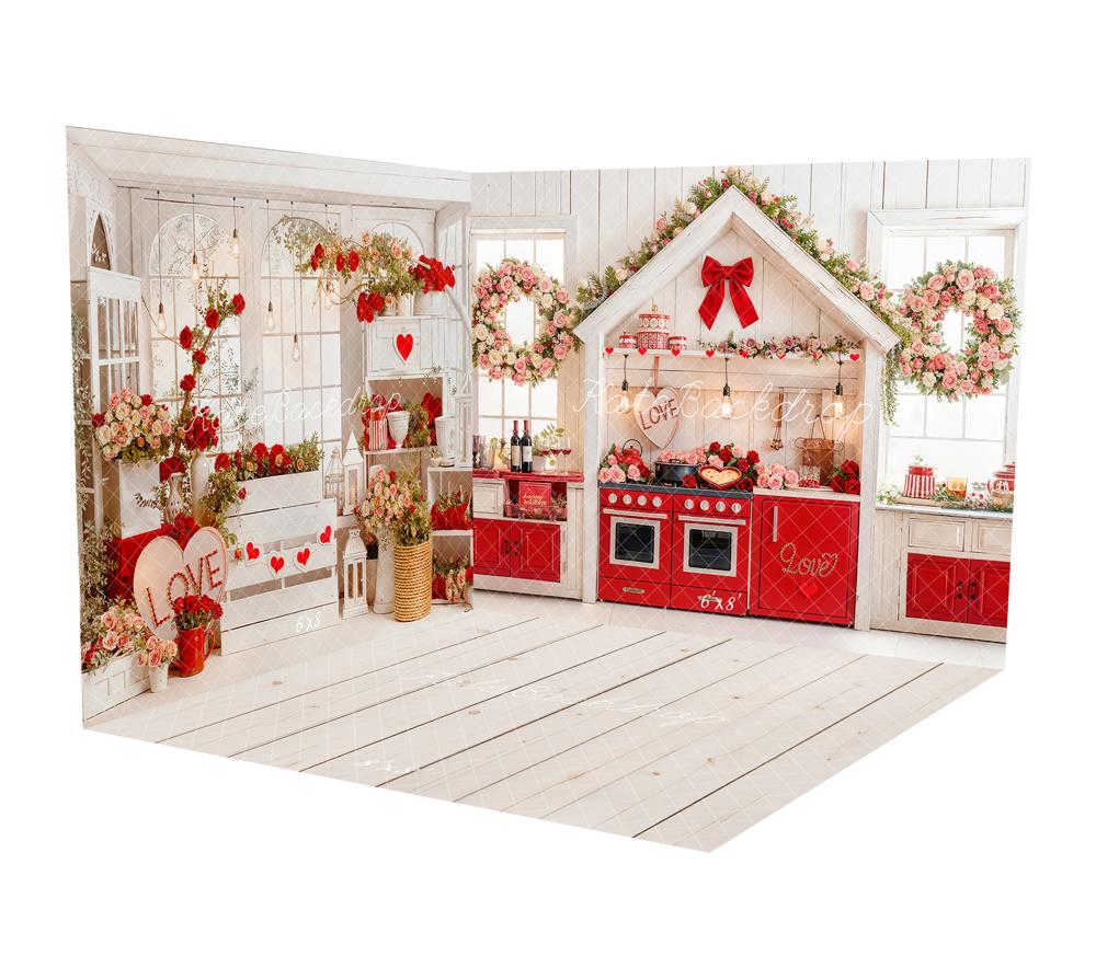 Kate Valentine's Day Rose Kitchen Room Set