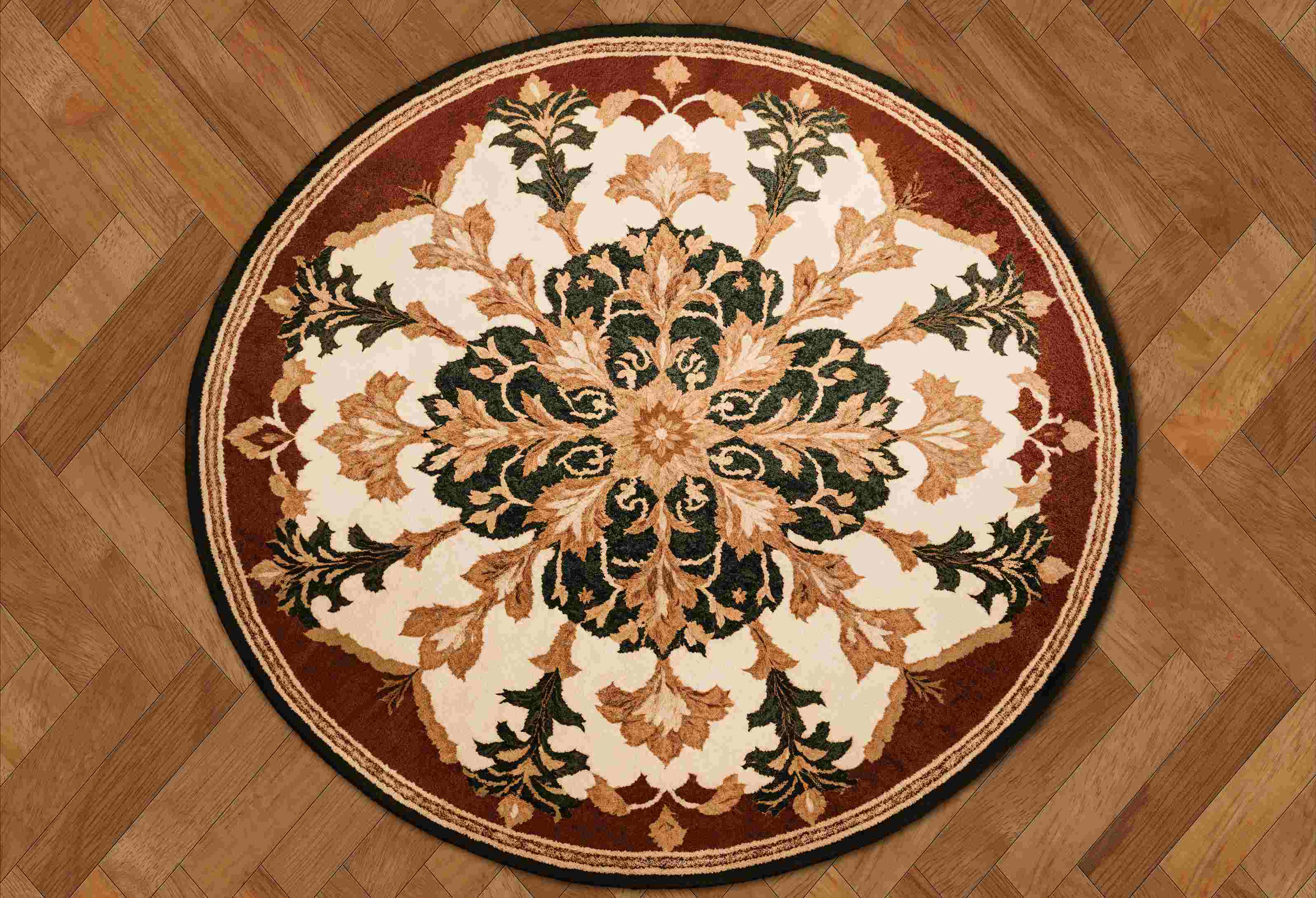 Kate Round Patterned Wooden Vinyl Backdrop Floor - Kate Backdrop AU