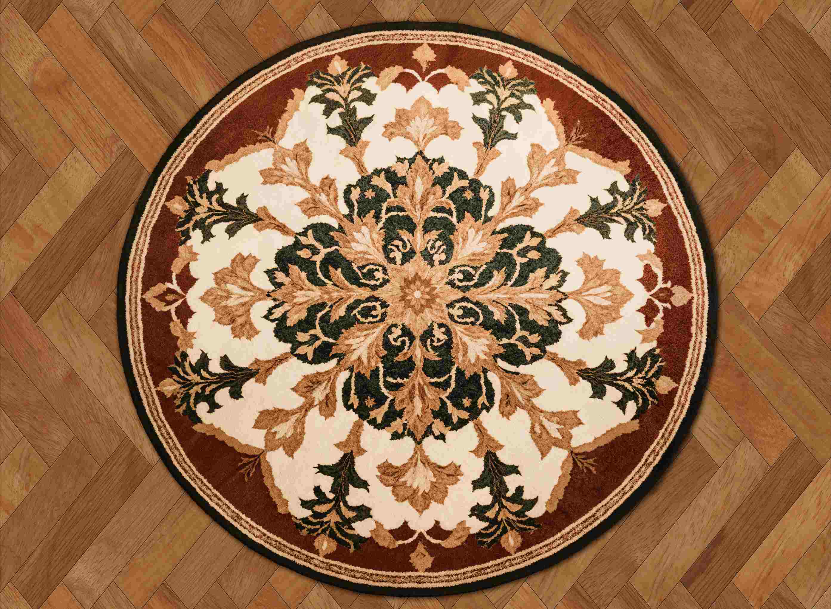 Kate Round Patterned Wooden Vinyl Backdrop Floor - Kate Backdrop AU