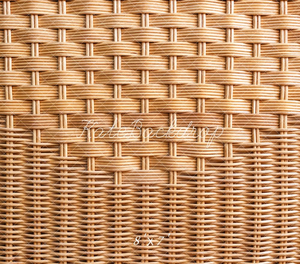 Kate Rattan Weave Texture Vinyl Backdrop Floor - Kate Backdrop AU