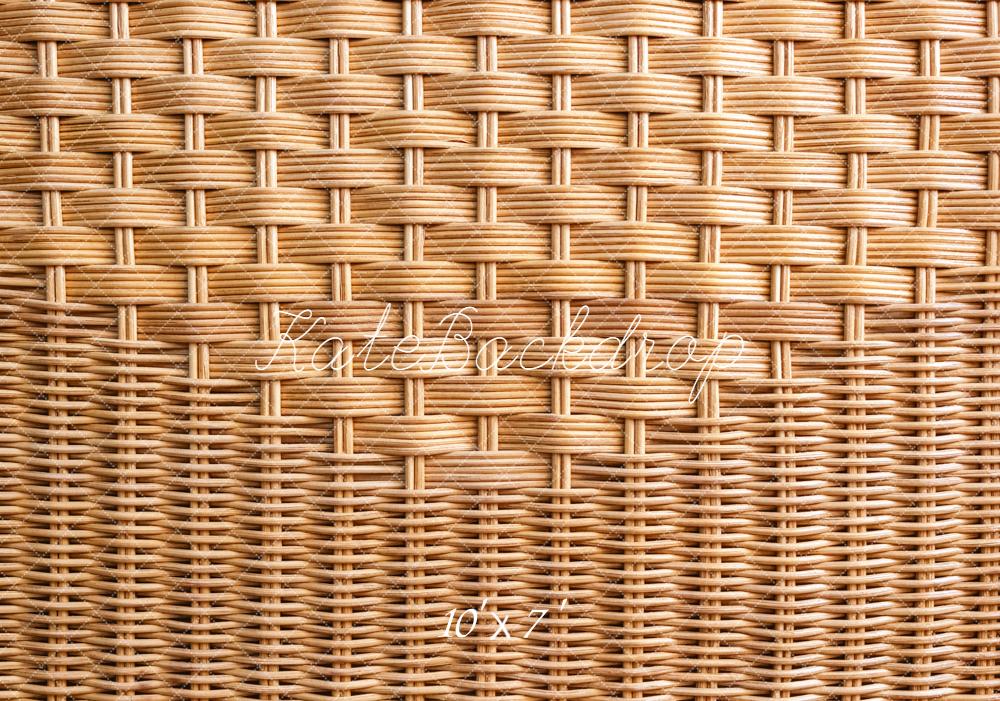 Kate Rattan Weave Texture Vinyl Backdrop Floor - Kate Backdrop AU