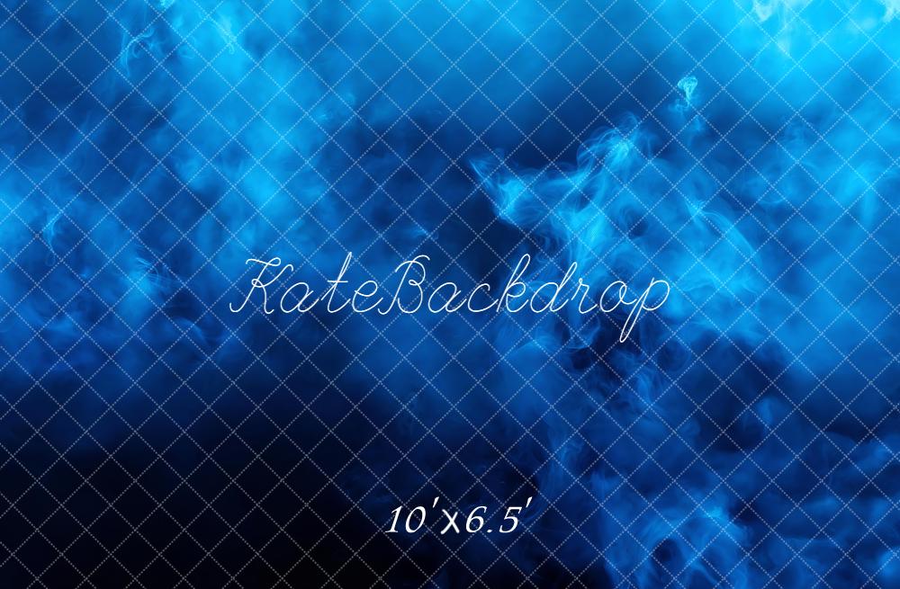 Kate Blue Abstract Smoke Vinyl Backdrop Floor