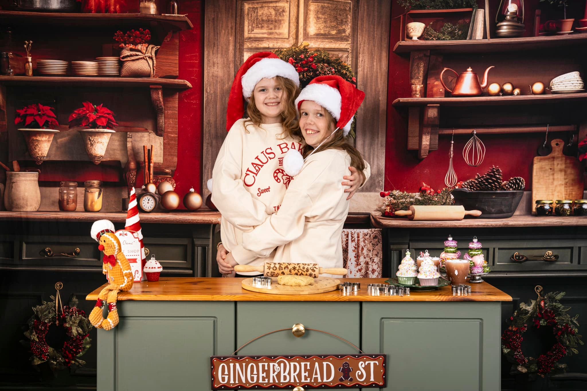 Kate Christmas Kitchen Fleece Backdrop