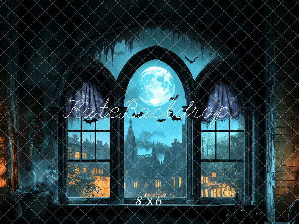 Kate Fleece Halloween Arch Backdrop Moonlit Night Designed by Emetselch - Kate Backdrop AU