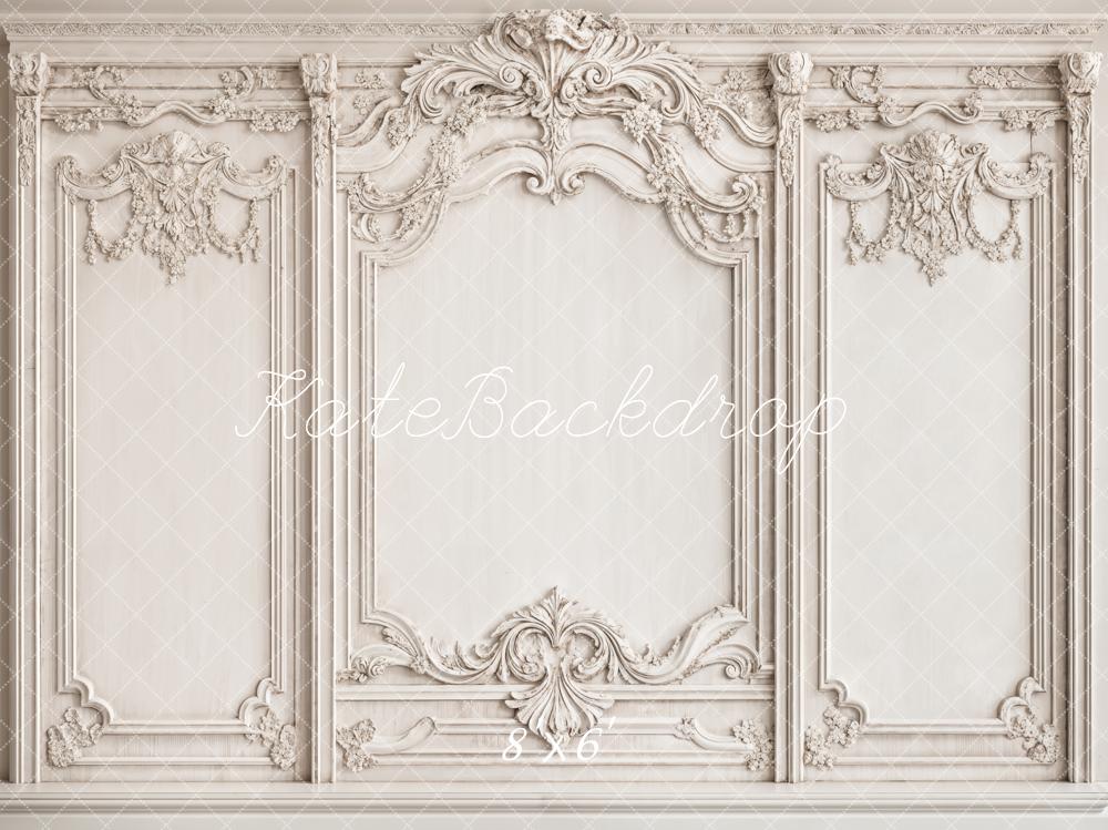 Kate Fleece White Retro Wall Backdrop Designed by Emetselch - Kate Backdrop AU