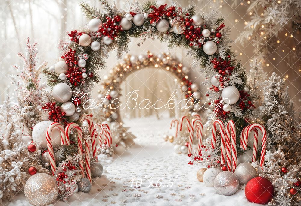 Kate Christmas Arch Decoration Snow Backdrop Designed by Emetselch - Kate Backdrop AU