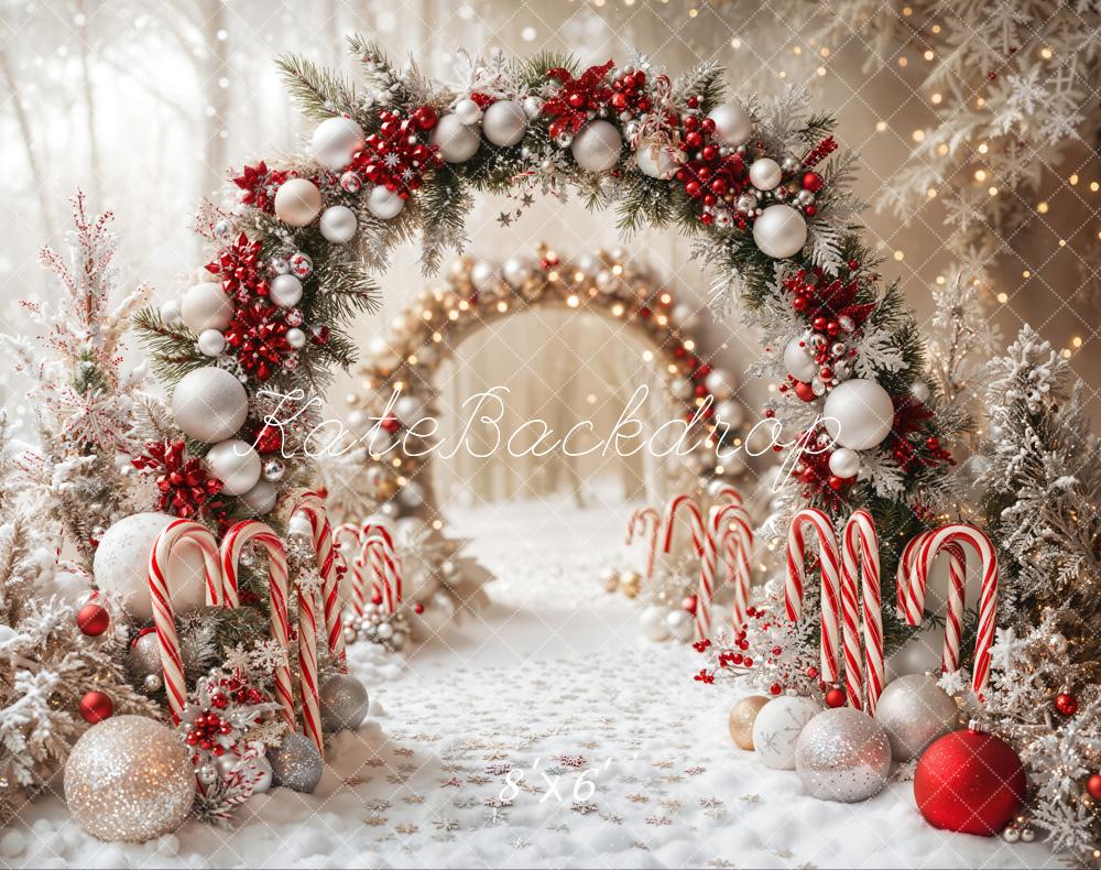 Kate Christmas Arch Decoration Snow Backdrop Designed by Emetselch - Kate Backdrop AU