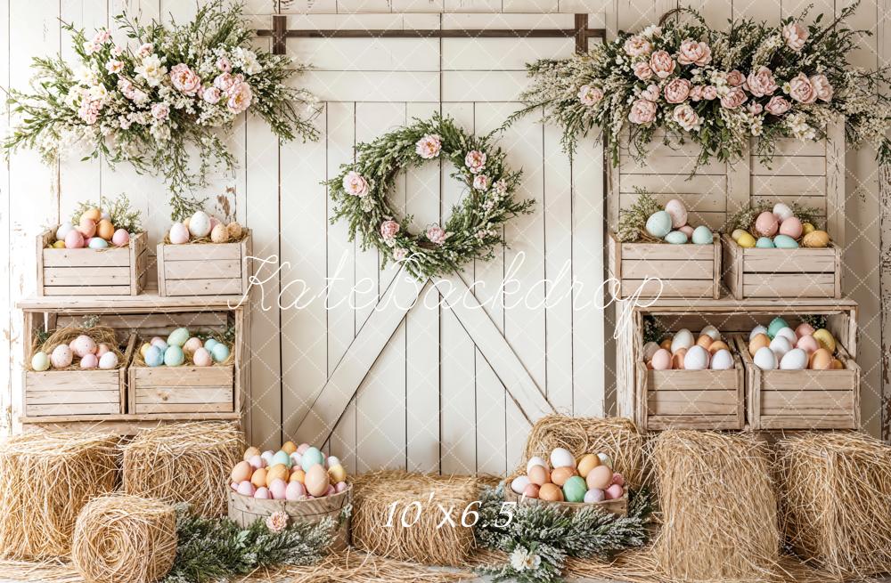 Kate Fleece Easter Egg Flower Backdrop Designed by Emetselch