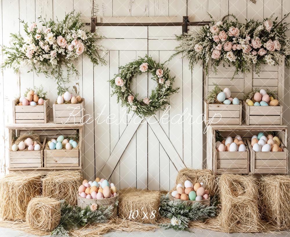 Kate Fleece Easter Egg Flower Backdrop Designed by Emetselch