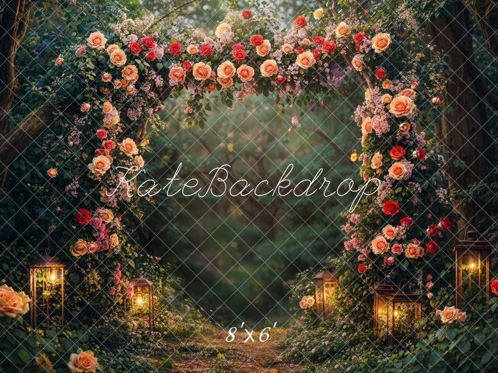 Kate Valentine's Day Flower Forest Fleece Backdrop Designed by Chain